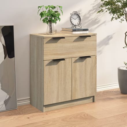 vidaXL - Dressoir - 60x30x70 - cm - bewerkt - hout - sonoma - eikenkleurig