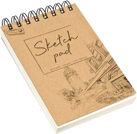 Creative Craft Group Sketchpad with top spiral. 11*16.5cm.