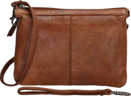 Beagles Maspalomas Schoudertas Dames - Handtas met verstelbare en afneembare schouderband - Tas van 100% Leder - Cognac