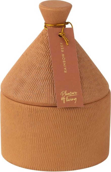 J-Line geurkaars - Mimosa & Rose - keramiek - terracotta - 40U