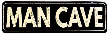 Signs-USA - Man Cave - 40 x 12 cm - retro wandbord - metaal