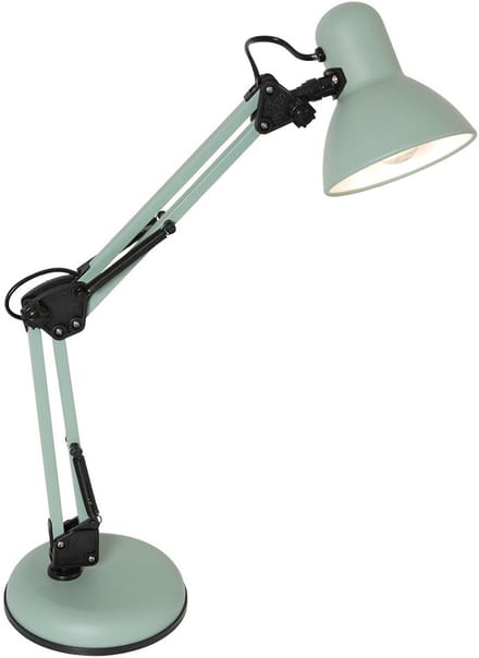 Tafellamp Study 3456G - Groene metalen bureaulamp verstelbaar van 30 tot 54,5 cm - Mexlite