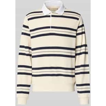 Regular fit poloshirt met streepmotief