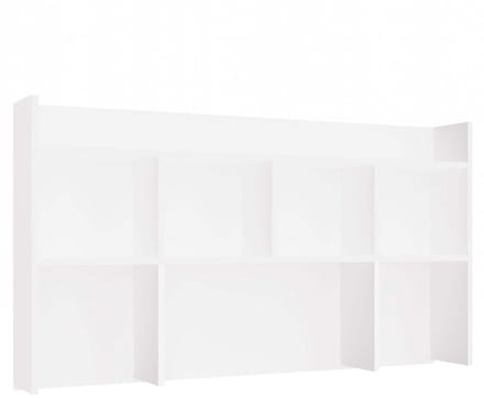 MALWA KUBA - Bureau-opzetstuk - 130 cm breed - Mat wit - 5 planken