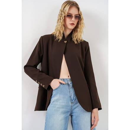 Oversized Sjaalkraag Blazer
