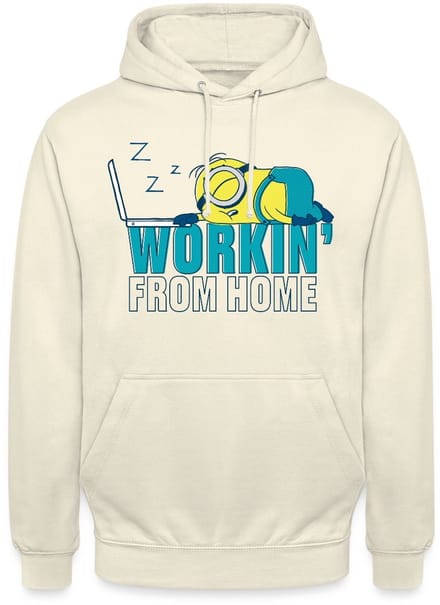 Minions Stuart Working From Home Hoodie Unisex