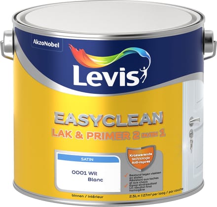 Levis - Easyclean Lak & Primer 2-In-1 - Wit - 2,5 L