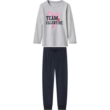 LUPILU Kinder pyjama (Grijs/donkerblauw, 98/104)