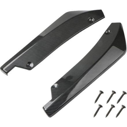Bande de pare-chocs avant et arrière universelle pour voiture, séparateur de diffuseur, protection contre les rayures, ailes en Fiber de carbone, Extension de jupe latérale gray