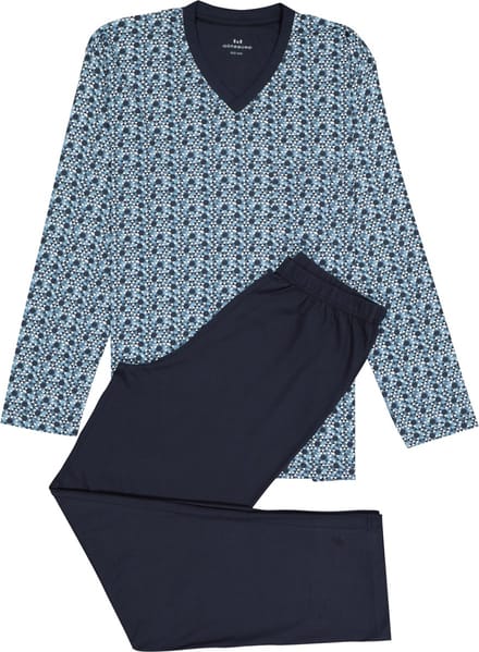 Gotzburg heren pyjama - blauw dessin