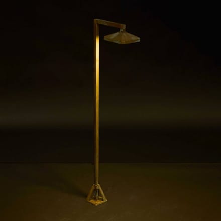 Moretti Luce LED tuinpadverlichting Aura Frame, 80 x 19,5 cm, antiek messing