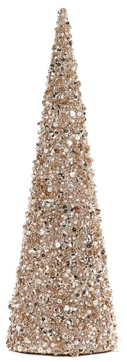 Goodwill Kerstboom Parels Goud-Crème H 43 cm