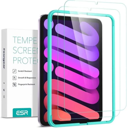 ESR Tempered Glass Geschikt voor iPad Mini 7/6 - Screen Protector met Montageframe (2-Pack)