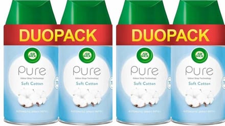 Air Wick Freshmatic Automatische Spray Navulling Pure Soft Cotton 4 X 250 ml