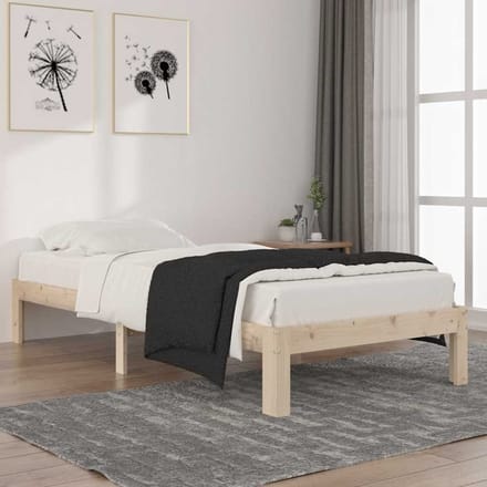 vidaXL - Bedframe - massief - grenenhout - 90x200 - cm