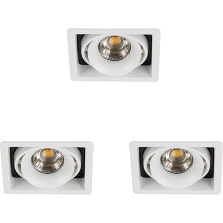 KS Verlichting Inbouwspot Bjorn 1 wit set 3 stuks