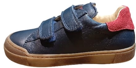 Naturino - Eindhoven - Mt 31 - 2 velcro's bumper lederen sneakers - navy / rood