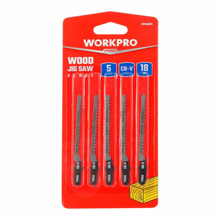 Zaagblad Workpro T101A0 Decoupeerzaag Hout (5 Stuks)