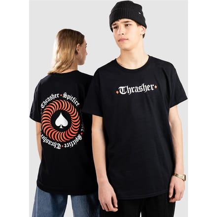 Thrasher X Spitfire The End Oath T-Shirt zwart