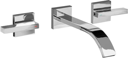 BERRACO - Wandgemonteerde mengkraan - Zilver - Messing