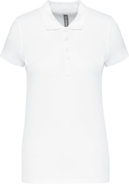Kariban Piqué-damespolo korte mouwen K255 - White - S
