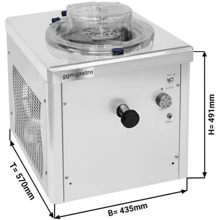 GGM Gastro Eismaschine - 10 Liter/h - 1,1 kW - Tischgerät Zilver