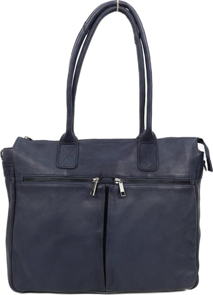 Bear Design Binni Dames laptoptas - 15.6 inch - Werktas A4 - Leer - Blauw