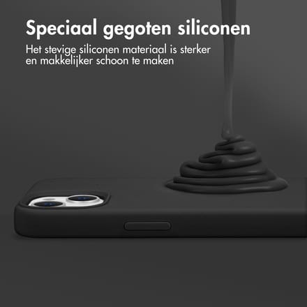 Accezz Hoesje - Geschikt voor Apple iPhone 14 Plus - Liquid Silicone Backcover - Zwart