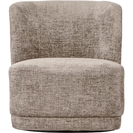 WOOOD Atty Draaifauteuil - Polyester - Zand - 75x74x65