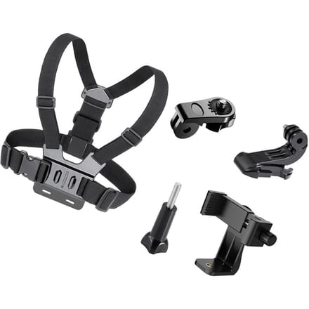 Borstband Mount Verstelbare Maat Polyester voor Mobiele Telefoon Actiecamera Filmen Skiën Klimmen black