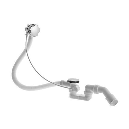 Duravit afloop- en overloopgarnituur, voor bad, draaibare greep, chroom, 791287000001000