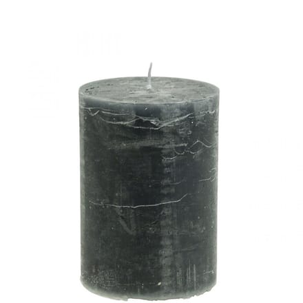 Effen kaarsen antraciet stompkaarsen 85×120mm 2st, 2 Stück