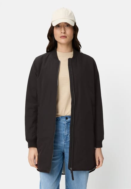 camel active Mantel met 2-weg-ritssluiting - Maat womenswear-42 - Zwart