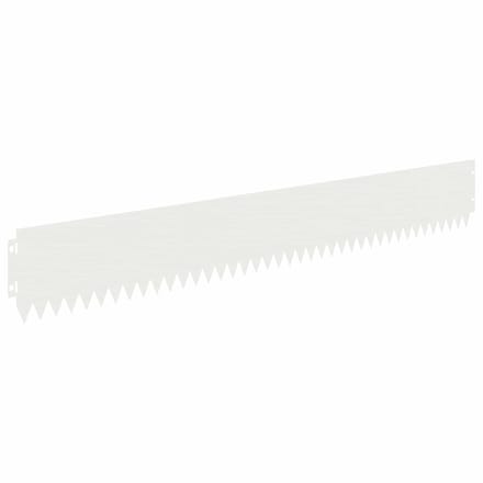 vidaXL - Gazonrand - 10 - st - 103 - x - 15 - cm - Staal - Wit