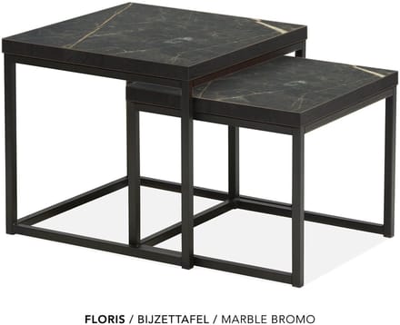 Maxfurn - Set vierkantesalontafel | kleur: Marbel Bromo
