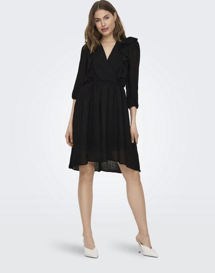 ONLY - ONLLONDON 3/4 RUFFLE DRESS NOOS WVN - Dames - Jurken