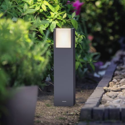 Philips Arbour sokkellamp - Ultra Efficient - antraciet - 3,8W