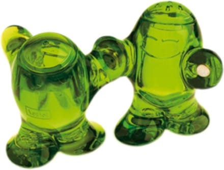 Koziol STEP 'N PEP Peper en Zout Set - Poppetjes - Transparant - Design - Groen