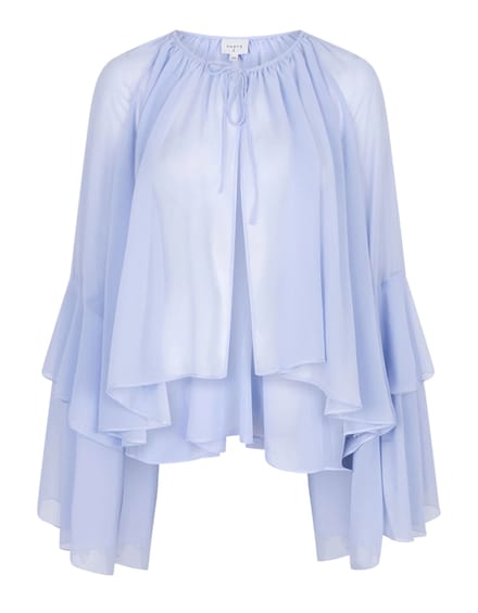 Dante 6 Baltimore Volant Romantic Blouse Blouses Lichtblauw 252121