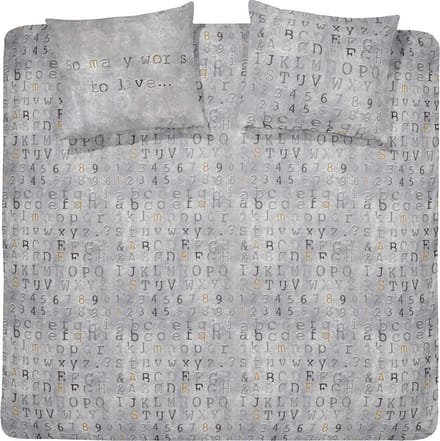 Damai Dekbedovertrekset flanel 200 x 200/220 cm carve grey