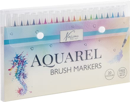 Brushpennen 20pcs - 1 waterbrush - Penseelstiften - Bullet journal - Handlettering set - Fineliners