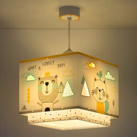 Dalber kinderkamer hanglamp HELLO LITTLE, wit/geel