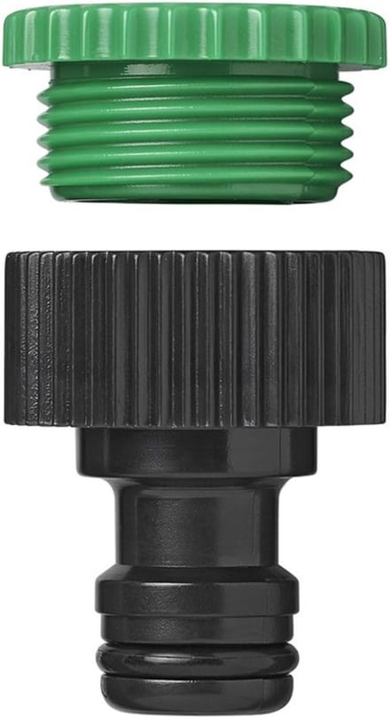 ProPlus Kraanaansluiting - Tuinslangverbinding - Ø 21 en 26.5 mm - Universeel - Grijs/Groen