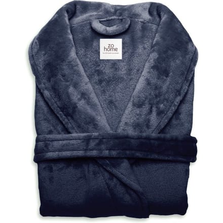 ZoHome Cara Badjas Lang - Fleece - Maat L - Indigo Blue