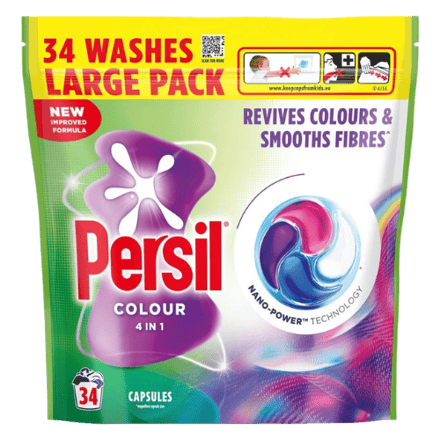 Persil Colour 4-in-1 Fast Dissolving Laundry Capsules - 34 Stuks