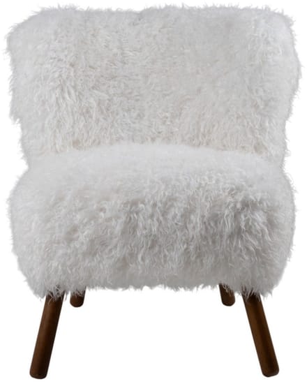 stoel tibetan lamb off white 60x72x74cm