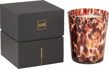 J-Line geurkaars Noa - Magnificent Birch - glas - rood - medium - 68U