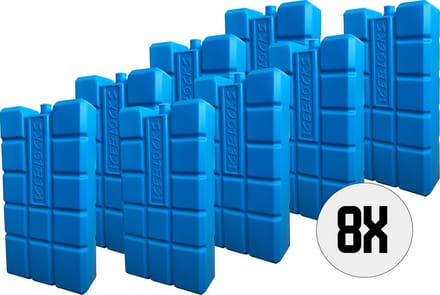 DULA Koelelementen voor koelbox - blauw - 8 stuks - 750 gram - 20x10,5x4cm