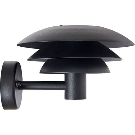 Dyberg Larsen buitenwandlamp DL20 zwart Ø 20 cm