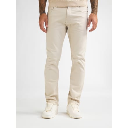 Petrol Industries - Heren Starling Straight Fit Gekleurde Denim Serpiente - Wit
